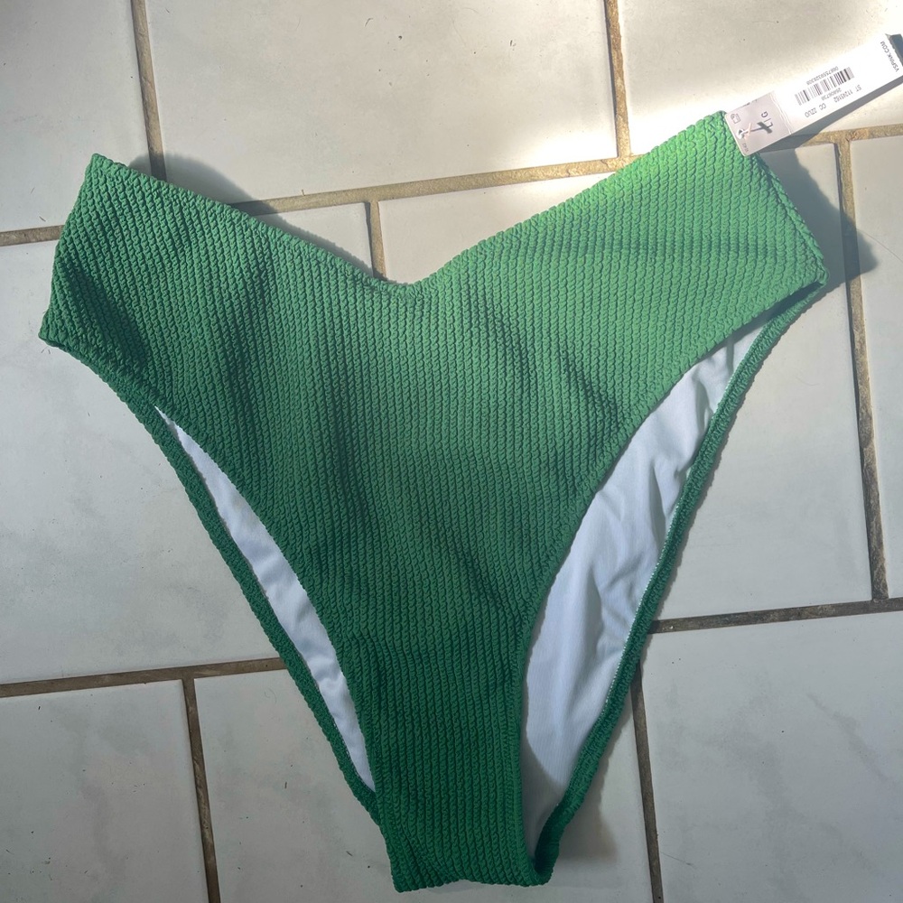 💚NWT Victoria’s Secret Bikini Bottom Green High Waisted Cheeky
